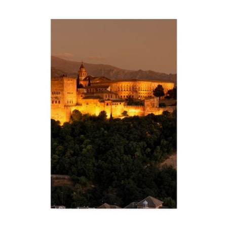 Philippe Hugonnard 'Made In Spain The Beautiful Alhambra At Night III' Canvas Art,12x19